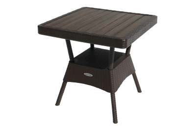 Стол пластиковый Ola Dom 76x76см квадратный (коричневый)